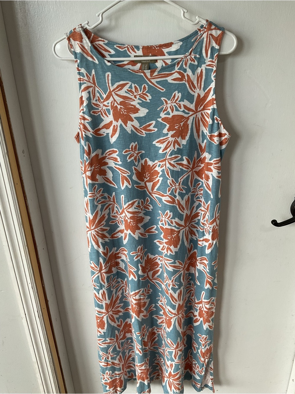 Denim & Co. Naturals Linen Blend Jersey Petite Small A-Line Midi Dress